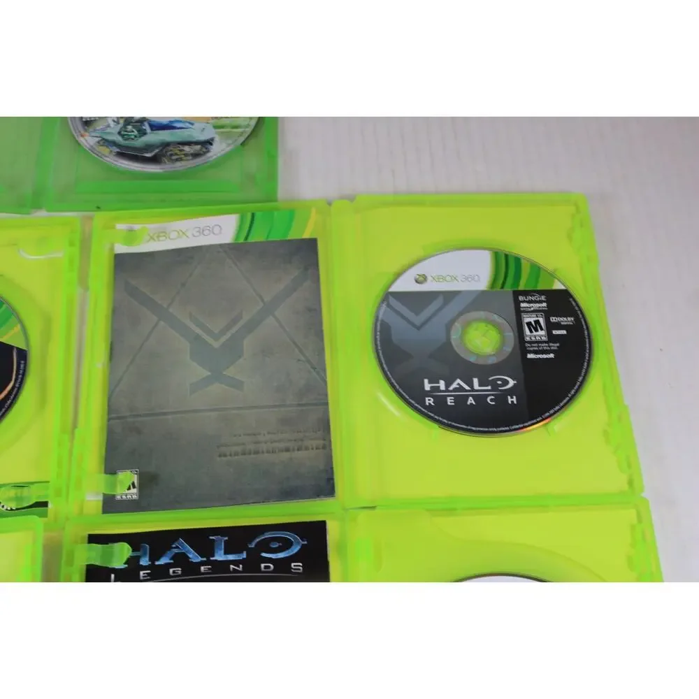 5 games: Halo, 3, 4, Reach, ODST (Microsoft Xbox) Authentic, tested